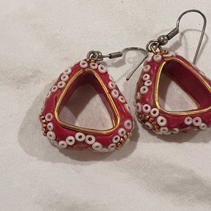Unique beaded boho earrings
